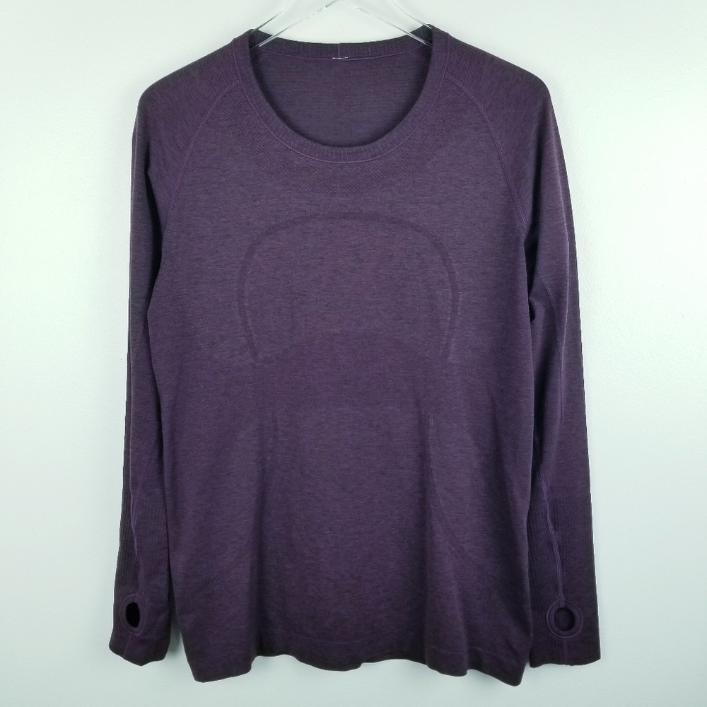 Lululemon Heather Purple Long Sleeve Top